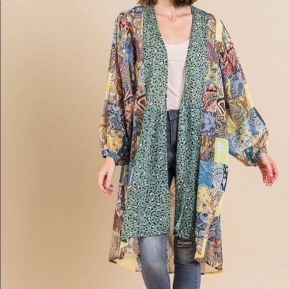 Unique Gorgeous Sheer Animal Print Kimono Cardigan - Picture 7 of 11